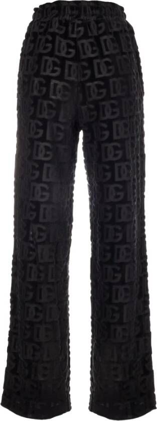 Dolce & Gabbana Regular Fit Katoenen Broek voor Alle Weersomstandigheden Zwart Dames