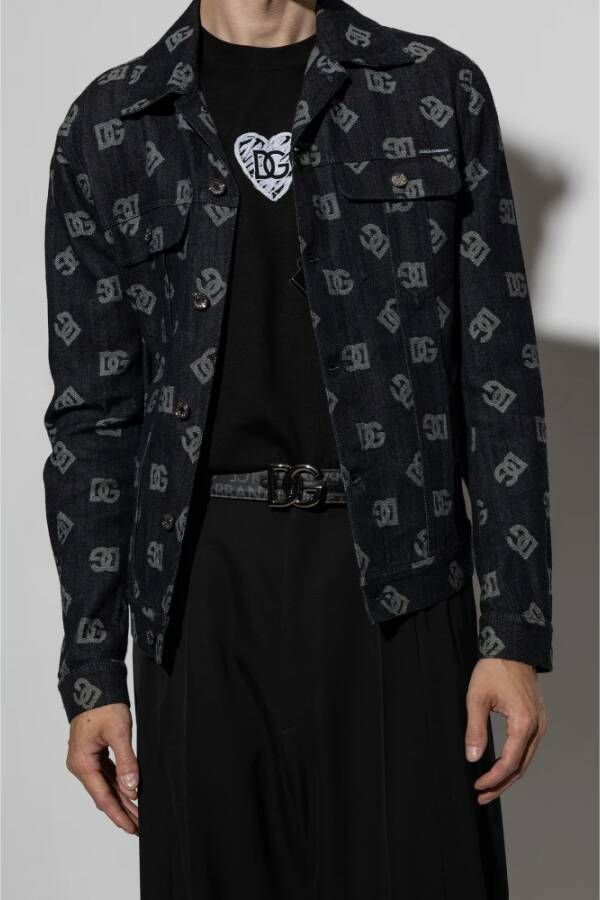 Dolce & Gabbana Riem met logo Zwart Heren