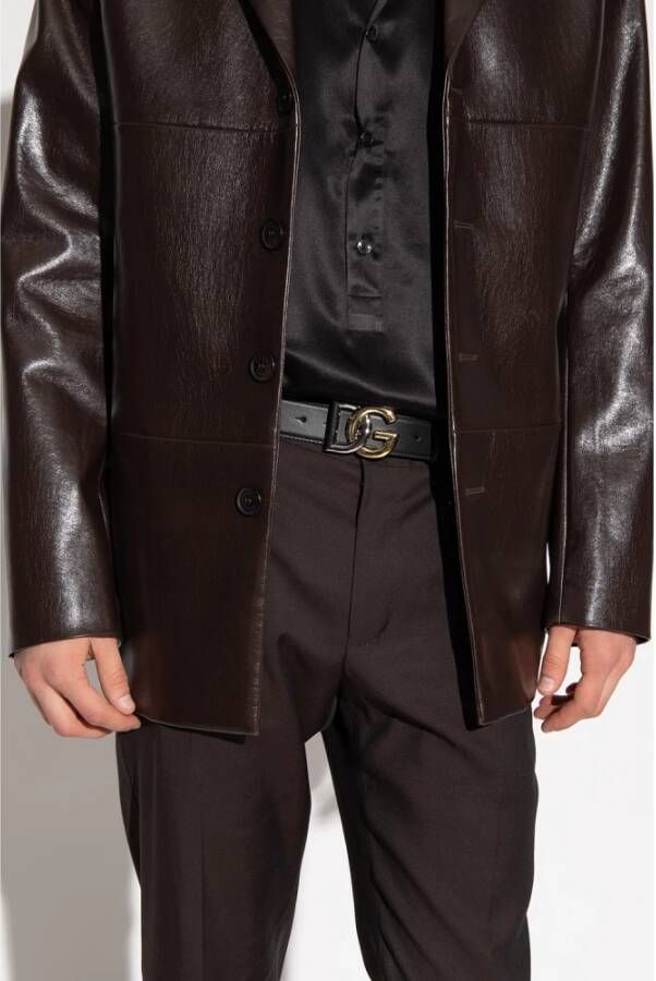 Dolce & Gabbana Leather belt Zwart Heren