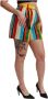 Dolce & Gabbana Multicolor Gestreepte Hoge Taille Mini Shorts Yellow Dames - Thumbnail 2