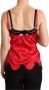 Dolce & Gabbana DG Red Floral Lace Silk Satin Camisole Lingerie Top Rood Dames - Thumbnail 3