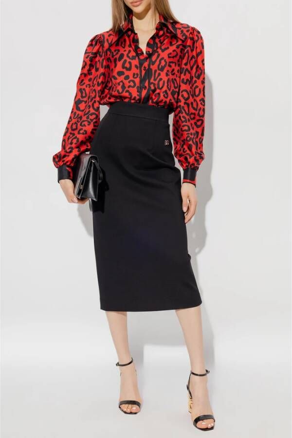 Dolce & Gabbana Skirt with back slit Zwart Dames