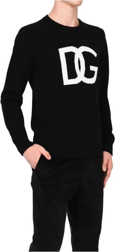 Dolce & Gabbana Dolce Gabbana Logo Wool Sweater Zwart Heren