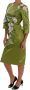 Dolce & Gabbana Groene Bloemrijke Versierde Sheath Midi Jurk Green Dames - Thumbnail 2