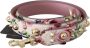 Dolce & Gabbana Roze Bloemen Leren Stud Accessoire Schouderband Pink Dames - Thumbnail 2