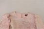 Dolce & Gabbana Roze Jacquard Sheath Midi Jurk Pink Dames - Thumbnail 4