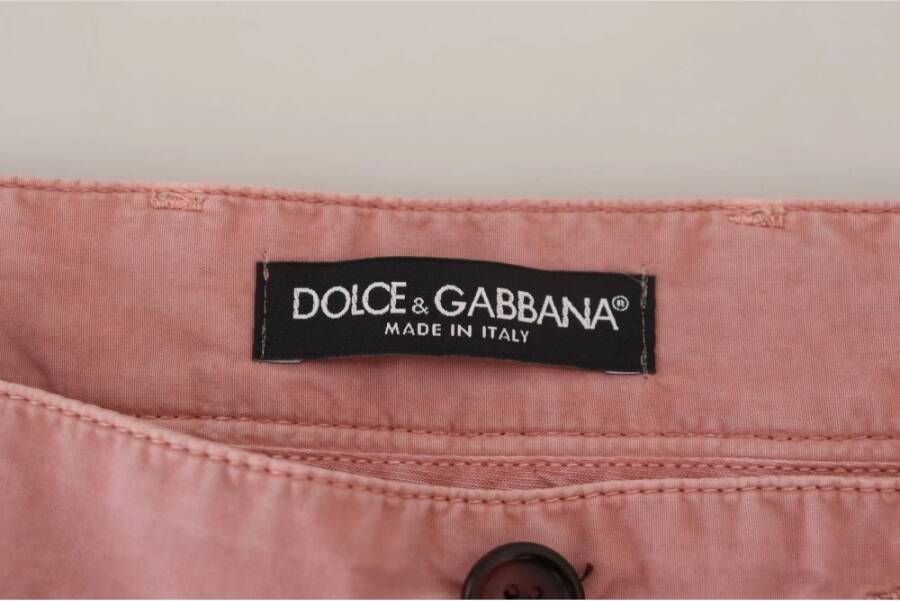 Dolce & Gabbana Roze Katoenen Chino Shorts voor Heren Roze Heren
