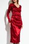 Dolce & Gabbana Satijnen jurk Red Dames - Thumbnail 2