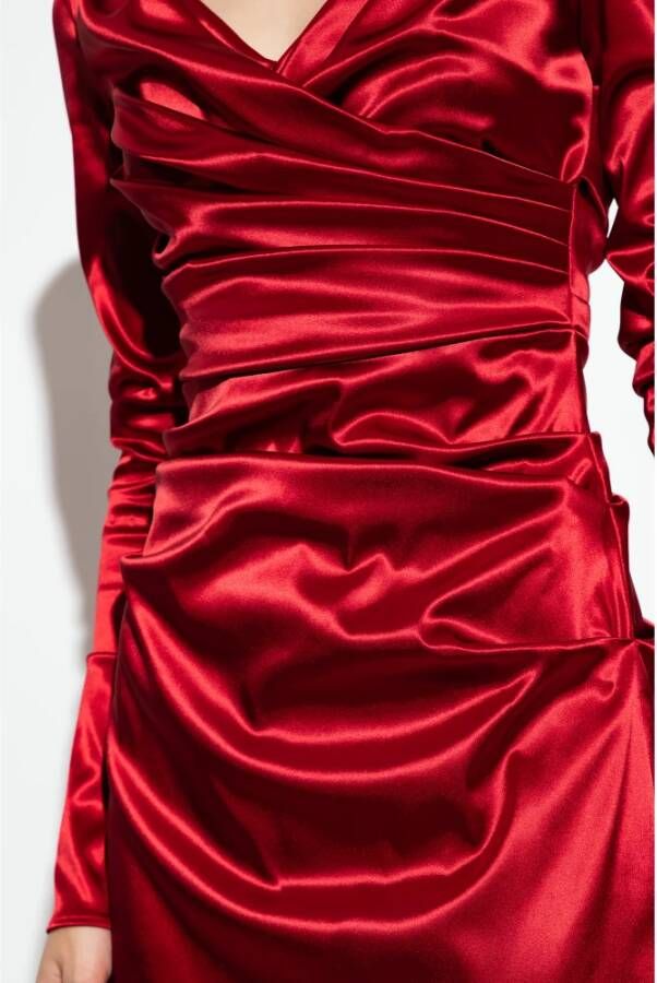 Dolce & Gabbana Satijnen jurk Red Dames