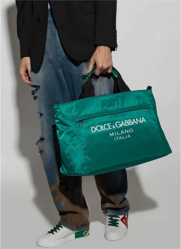 Dolce & Gabbana Schoudertas met logo Groen Dames