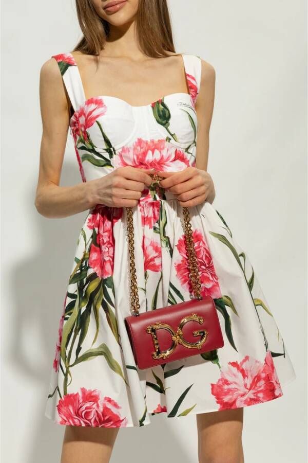 Dolce & Gabbana Schoudertas met logo Rood Dames