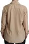 Dolce & Gabbana Beige Zijden Shirt met Decoratieve Knopen Beige Dames - Thumbnail 2