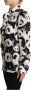 Dolce & Gabbana Black White Panda Print Silk Ascot Collar Top Zwart Dames - Thumbnail 2