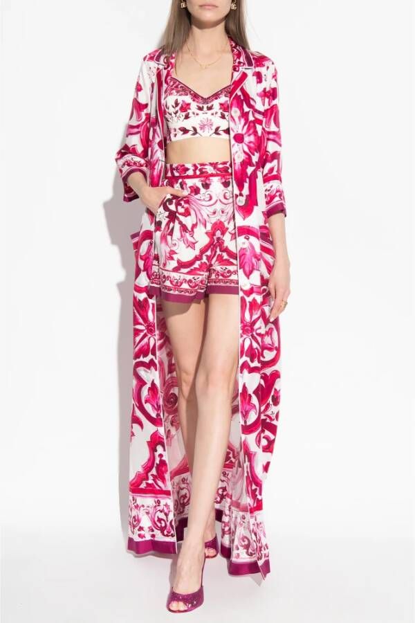 Dolce & Gabbana Shorts met hoge taille Roze Dames