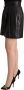 Dolce & Gabbana Black Leather High Waist Bermuda Above Knee Shorts Zwart Dames - Thumbnail 2
