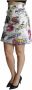 Dolce & Gabbana Speelse Cartoon Brocade Mini Rok Multicolor Dames - Thumbnail 2