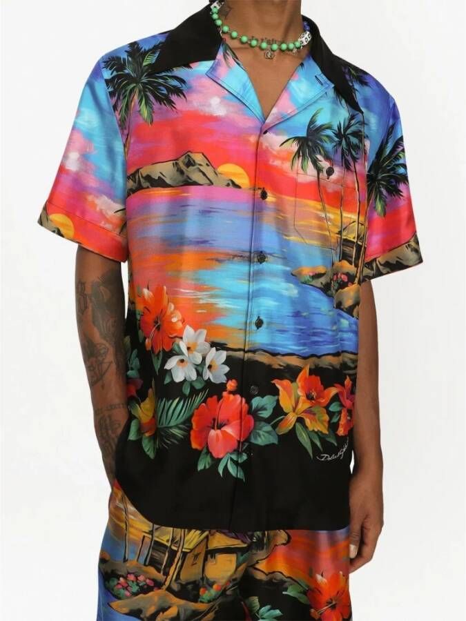 Dolce & Gabbana Short Sleeve Shirts Meerkleurig Heren