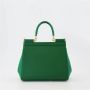 Dolce&Gabbana Satchels Small Sicily Bag Dauphine Leather in groen - Thumbnail 7