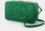 Dolce & Gabbana Leather shoulder bag with logo Groen Dames - Thumbnail 4