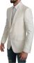 Dolce & Gabbana Crème Single Breasted Formeel Blazer White Heren - Thumbnail 2