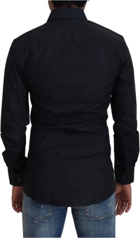 Dolce & Gabbana Sicilia Katoenen Overhemd Black Heren