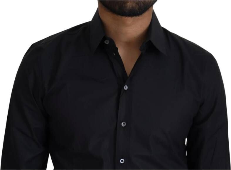 Dolce & Gabbana Sicilia Katoenen Overhemd Black Heren