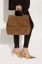 Dolce & Gabbana Sicily Suede Tote Bag Karamelbruin Brown Dames - Thumbnail 2