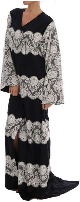 Dolce & Gabbana Silk Floral Lace Kaftan -jurk Wit Dames