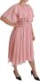Dolce & Gabbana Speelse Roze Polka Dots A-lijn Midi Jurk Pink Dames - Thumbnail 2