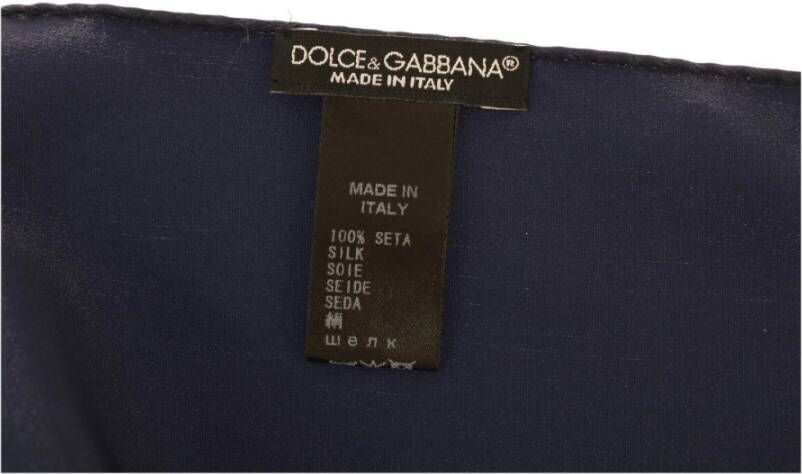Dolce & Gabbana Silky Scarves Blauw Heren