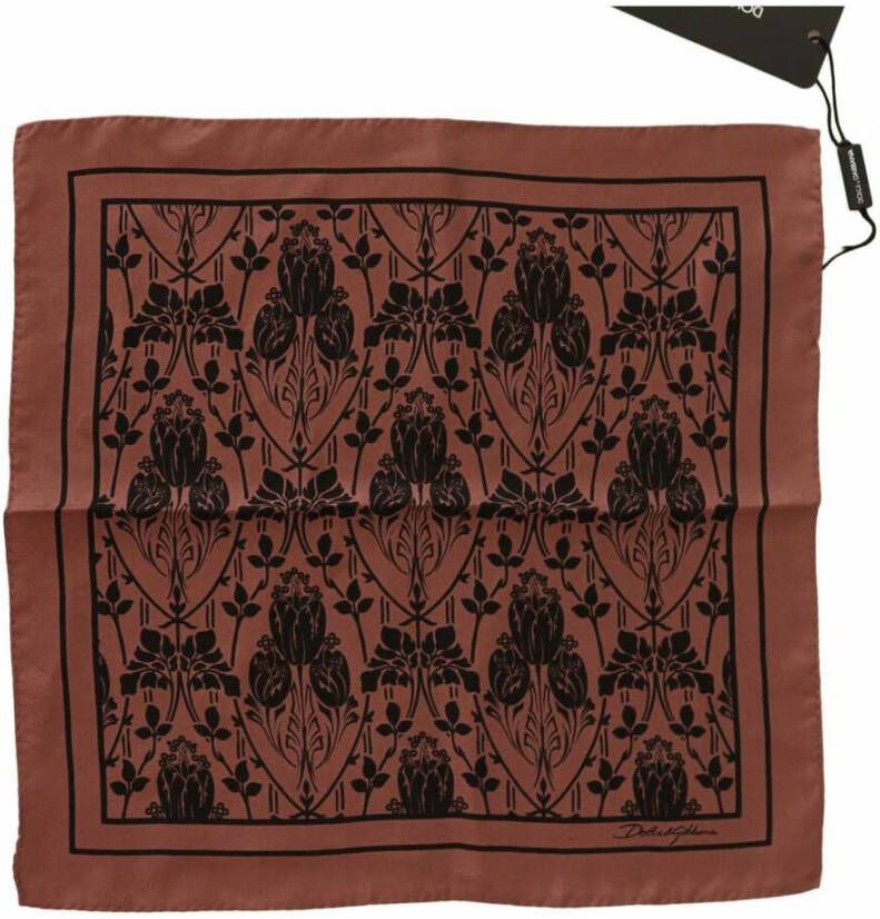 Dolce & Gabbana Zijdeachtige sjaal Bruin Heren