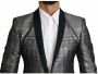 Dolce & Gabbana Zilver Patroon Single Breasted Pak Gray Heren - Thumbnail 3