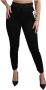 Dolce & Gabbana Zwarte Kanten Skinny Hoge Taille Katoenen Broek Black Dames - Thumbnail 2