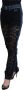 Dolce & Gabbana Zwarte Bloemen Kant Skinny Denim Jeans Blue Dames - Thumbnail 2