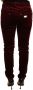 Dolce & Gabbana Red Velvet Skinny Trouser Cotton Stretch Pants Rood Dames - Thumbnail 3