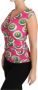 Dolce & Gabbana Roze Zijden Siciliaanse Taart Top Multicolor Dames - Thumbnail 2