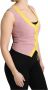 Dolce & Gabbana Kleurrijke Mouwloze Waistcoat Vest Pink Dames - Thumbnail 2