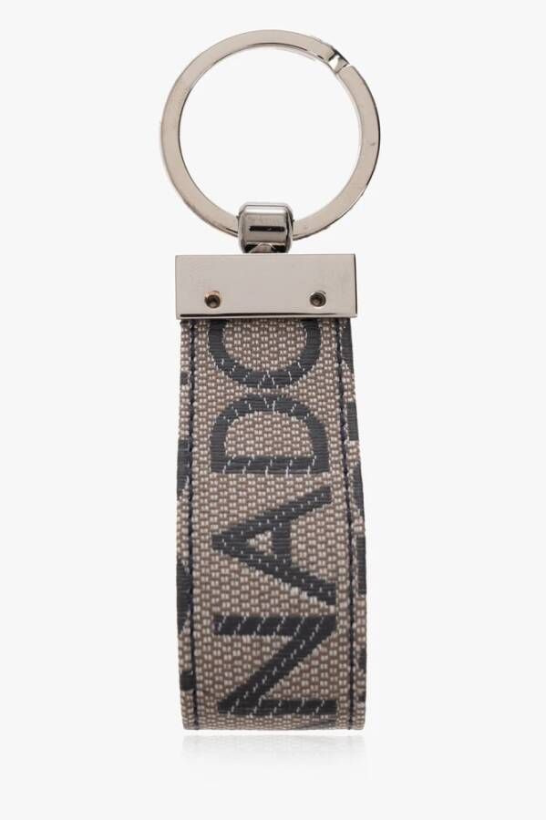 Dolce & Gabbana Sleutelhanger met logo Beige Heren