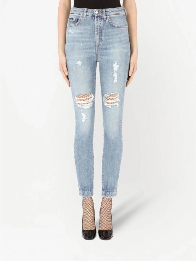 Dolce & Gabbana Luxe Skinny Denim Jeans Blue Dames
