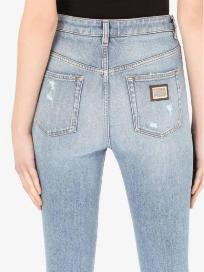 Dolce & Gabbana Luxe Skinny Denim Jeans Blue Dames