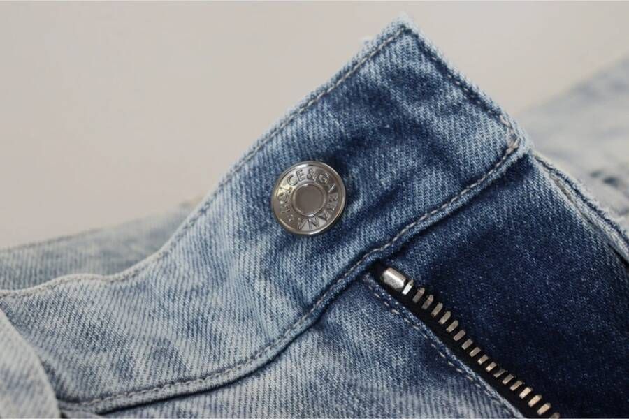 Dolce & Gabbana Lichtblauwe Slim Fit Denim Jeans Blue Heren