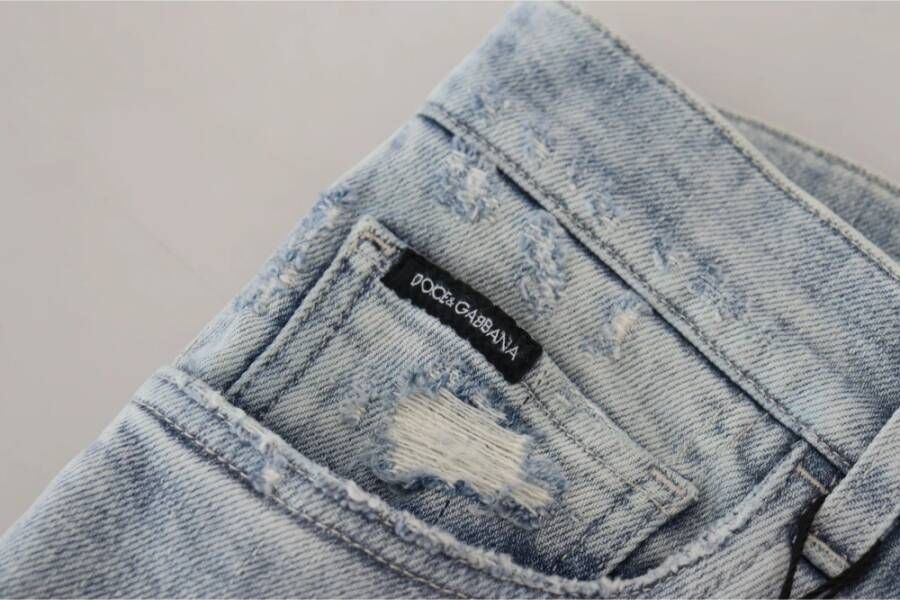 Dolce & Gabbana Lichtblauwe Slim Fit Denim Jeans Blue Heren