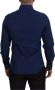Dolce & Gabbana Blauwe Denim Katoenen Slim Fit Gold Overhemd Blue Heren - Thumbnail 2