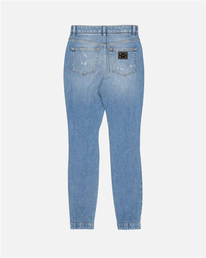 Dolce & Gabbana Slim-fit Jeans Blauw Dames