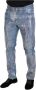 Dolce & Gabbana Blauwe Katoenen Color Splash Print Denim Jeans Blue Heren - Thumbnail 2