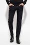 Dolce & Gabbana Zwarte Bloemen Slim Fit Denim Jeans met Rits Black Heren - Thumbnail 2