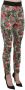 Dolce & Gabbana Stirrup Jacquard Floral Stretch Trousers Pants Groen Dames - Thumbnail 2