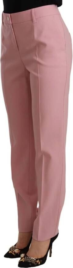 Dolce & Gabbana Straight Trousers Roze Dames