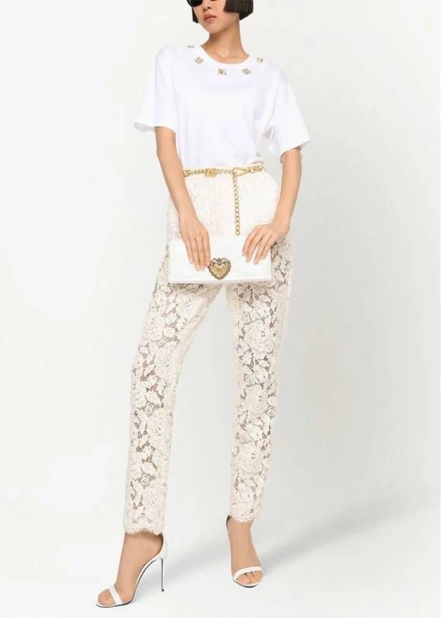Dolce & Gabbana Straight Trousers Wit Dames