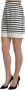 Dolce & Gabbana Black & White Stripe Garterized Silk Shorts Zwart Dames - Thumbnail 2